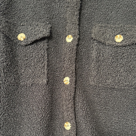 Women's Black Button-Up Jacket - Picture 3 of 7